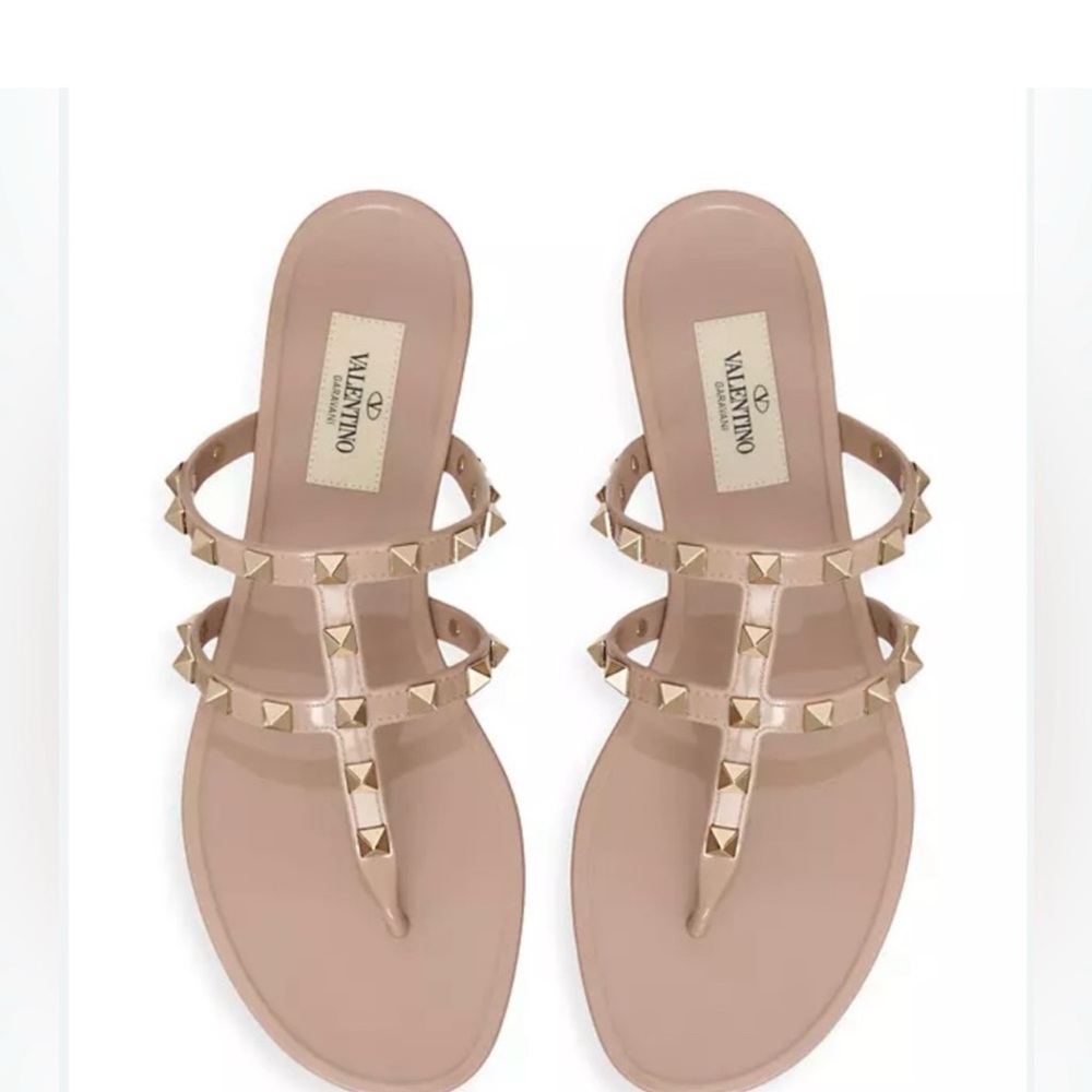 Valentino Women's Nude Studded Sandals